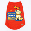 15 Furries Only Treats Sleeveless T shirts for Dogs (Red) Dogs-Clothing & Accessories 15 Furries Dropship XXS