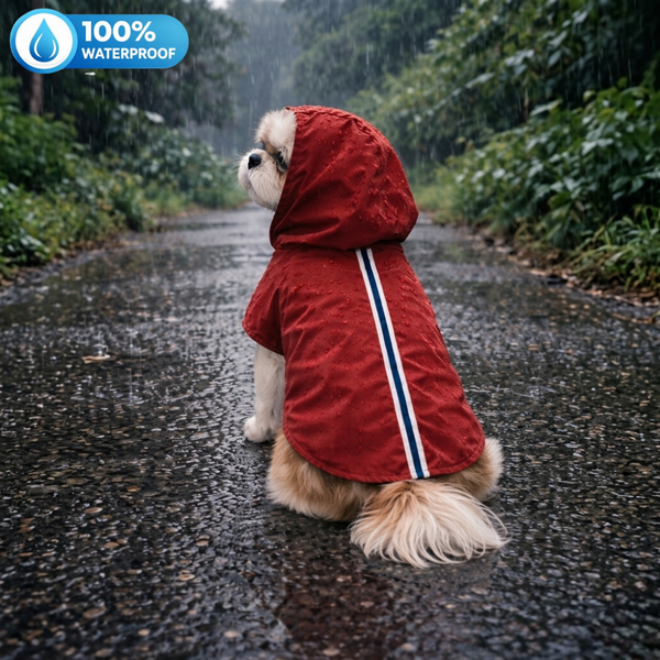 15 Furries Urban Waterproof Raincoat for Dogs (Red)