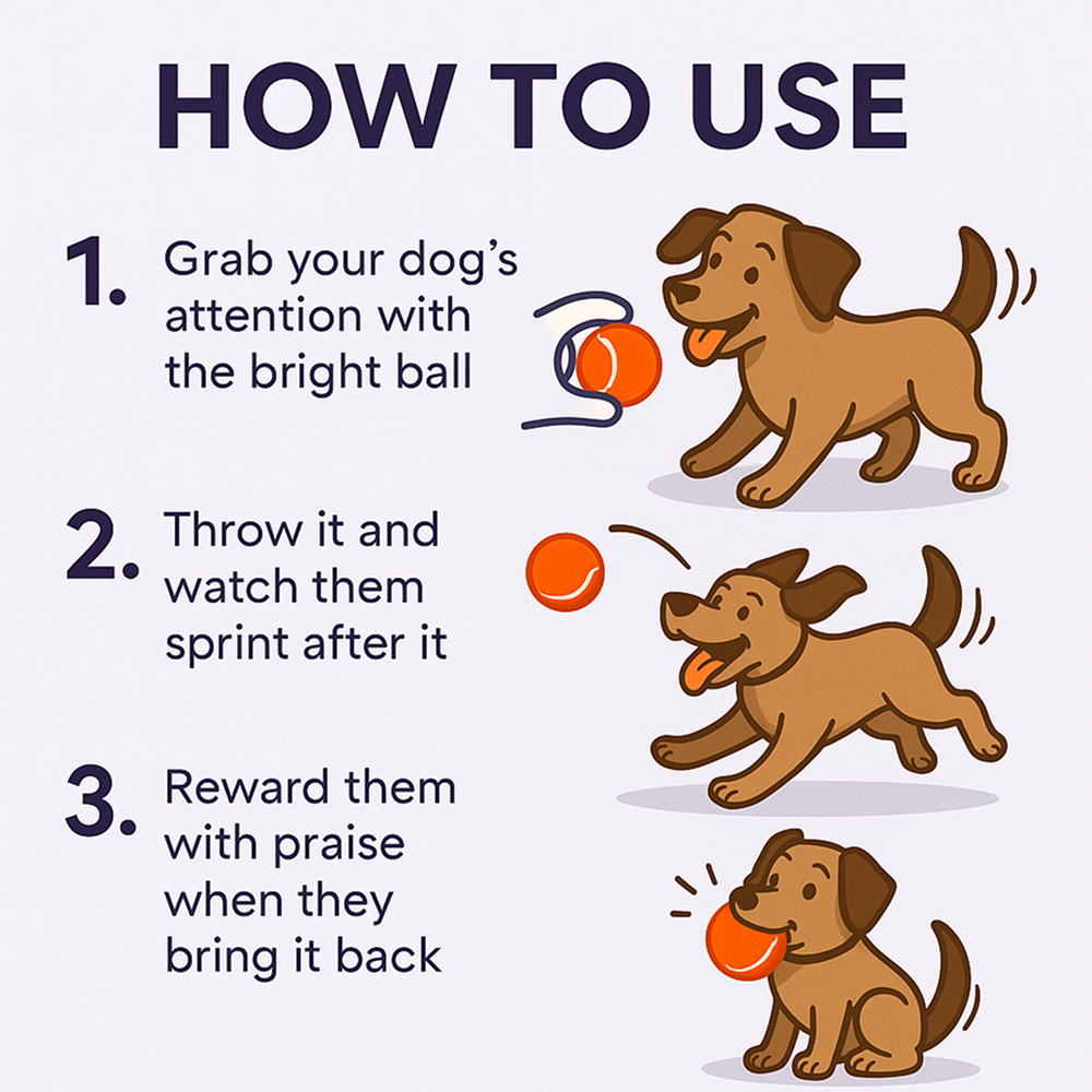 Talking Dog Club Tennis Ball Toy for Dogs (Orange) Dogs-Toys Talking Dog Club Dropship