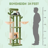 Furrlovers Multi Level Tree with Condo & Hammock for Cats (Green) Cats-Toys Furrlovers Dropship