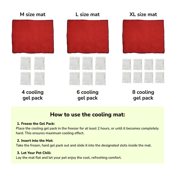 Skatrs Cooling Mat for Dogs (Red)