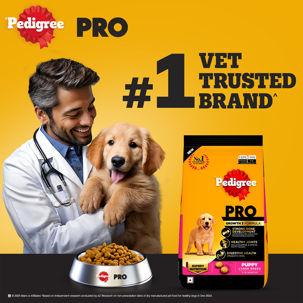 Pedigree PRO Expert Nutrition for Large Breed Puppy(3 to 18 Months) Dry Food Dogs- Dry Food Pedigree PRO