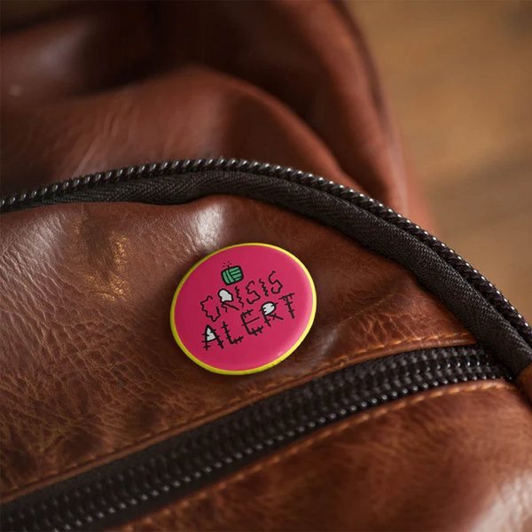 Doodlebawa 2 in 1 Crisis Alert Pin Badge and Fridge Magnet