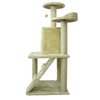 Skatrs Kitty Kastle Multi Level Cat Tree with Condo, Scratching Post, Platform and Ladder Toy (Beige)
