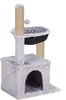 Furrlovers Plush Activity Cat Tree with Condo, Hammock & Jute Rope Scratching Posts for Kittens (Grey) Cats-Toys Furrlovers Dropship 35in