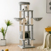 Furrlovers Multi-Level Cat Tree Tower with Scratching Posts, Hammock & Condo (Grey) Cats-Toys Furrlovers Dropship
