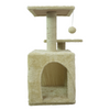 Skatrs Cat Tree with Sisal Rope, Scratching Post, Condo & Hanging Toys for Cats & Kittens (Beige) Cats-Toys Skatrs