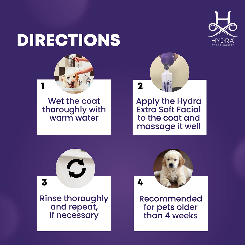 Hydra Groomers Extra Soft Facial Ultra Gentle Face & Body Shampoo for Cats & Dogs Both-Grooming Supplies Hydra Groomers