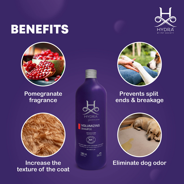 Hydra Groomers Fluffy or Double Coat Volumizing Shampoo for Cats & Dogs