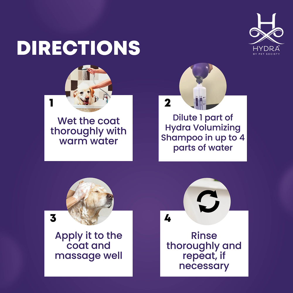 Hydra Groomers Fluffy or Double Coat Volumizing Shampoo for Cats & Dogs Both-Grooming Supplies Hydra Groomers