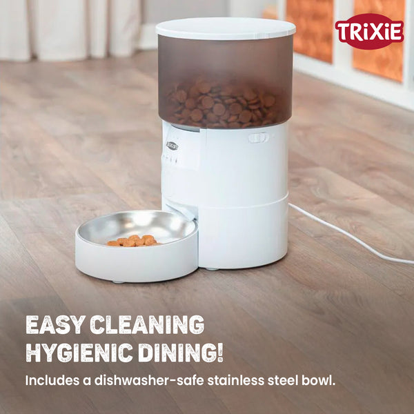 Trixie TX S Smart Automatic Food Dispenser for Dogs and Cats (White)