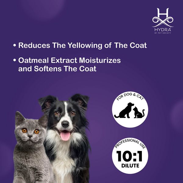 Hydra Groomers Oatmeal Extract Whitening Shampoo for Cats & Dogs