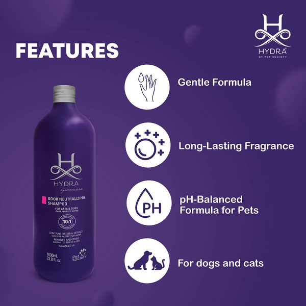 Hydra Groomers Oatmeal Extract Odor Neutralizing Shampoo for Cats & Dogs