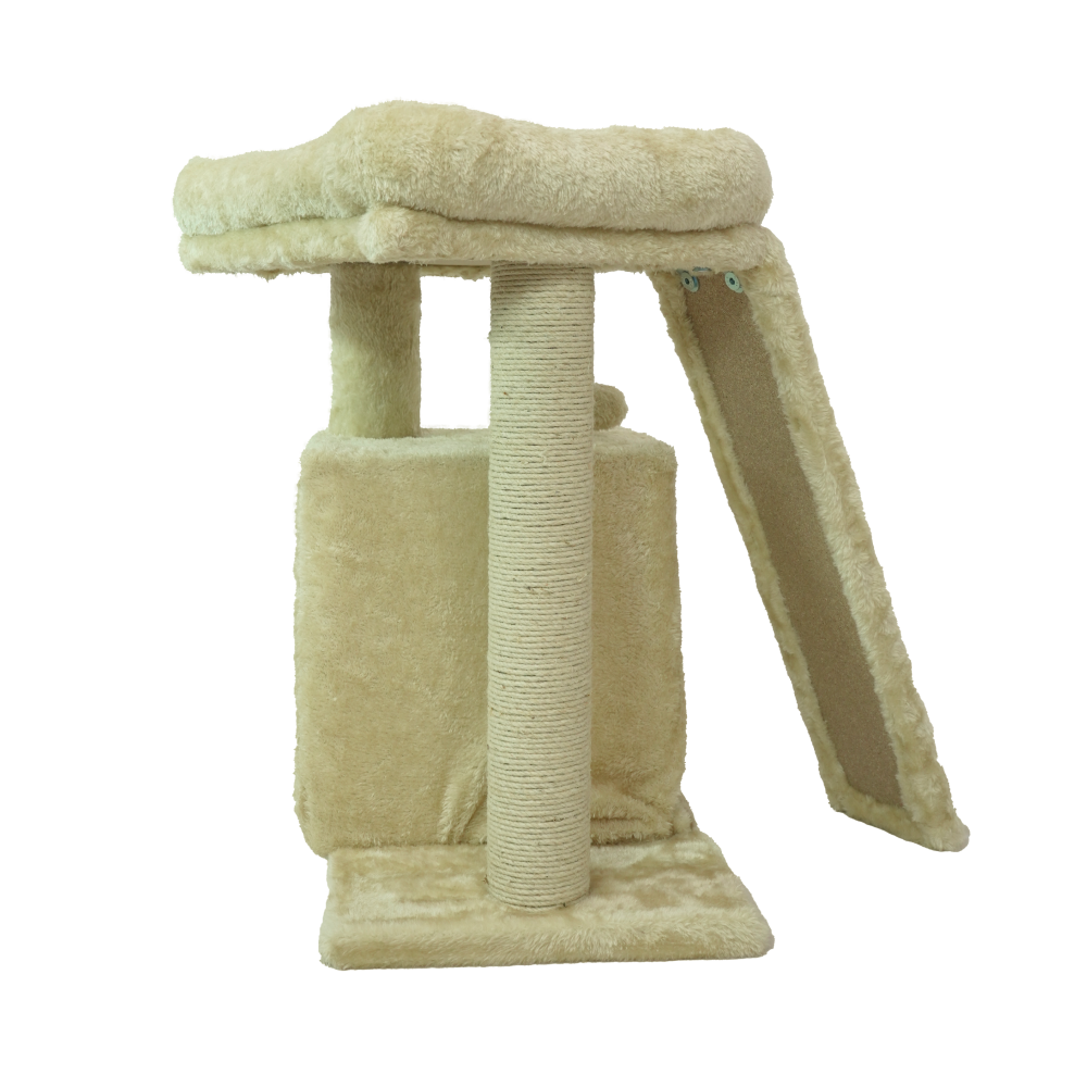 Skatrs Cat Tree Indoor Climbing Activity Tower with Scratching Posts for Cats (Beige) Cats-Toys Skatrs