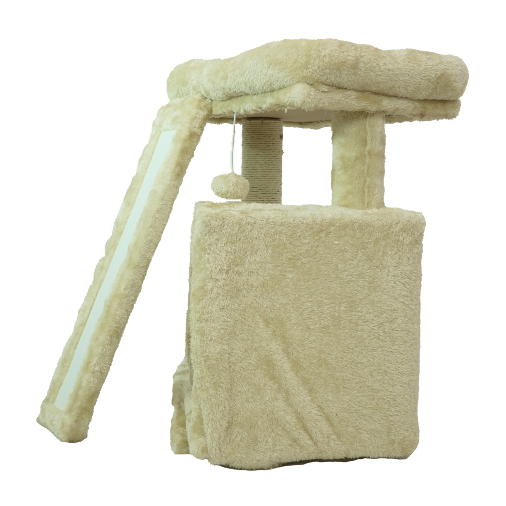 Skatrs Cat Tree Indoor Climbing Activity Tower with Scratching Posts for Cats (Beige) Cats-Toys Skatrs