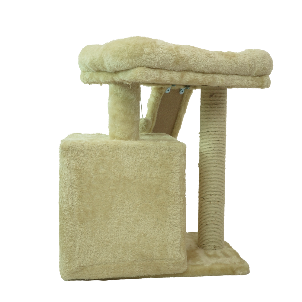 Skatrs Cat Tree Indoor Climbing Activity Tower with Scratching Posts for Cats (Beige) Cats-Toys Skatrs