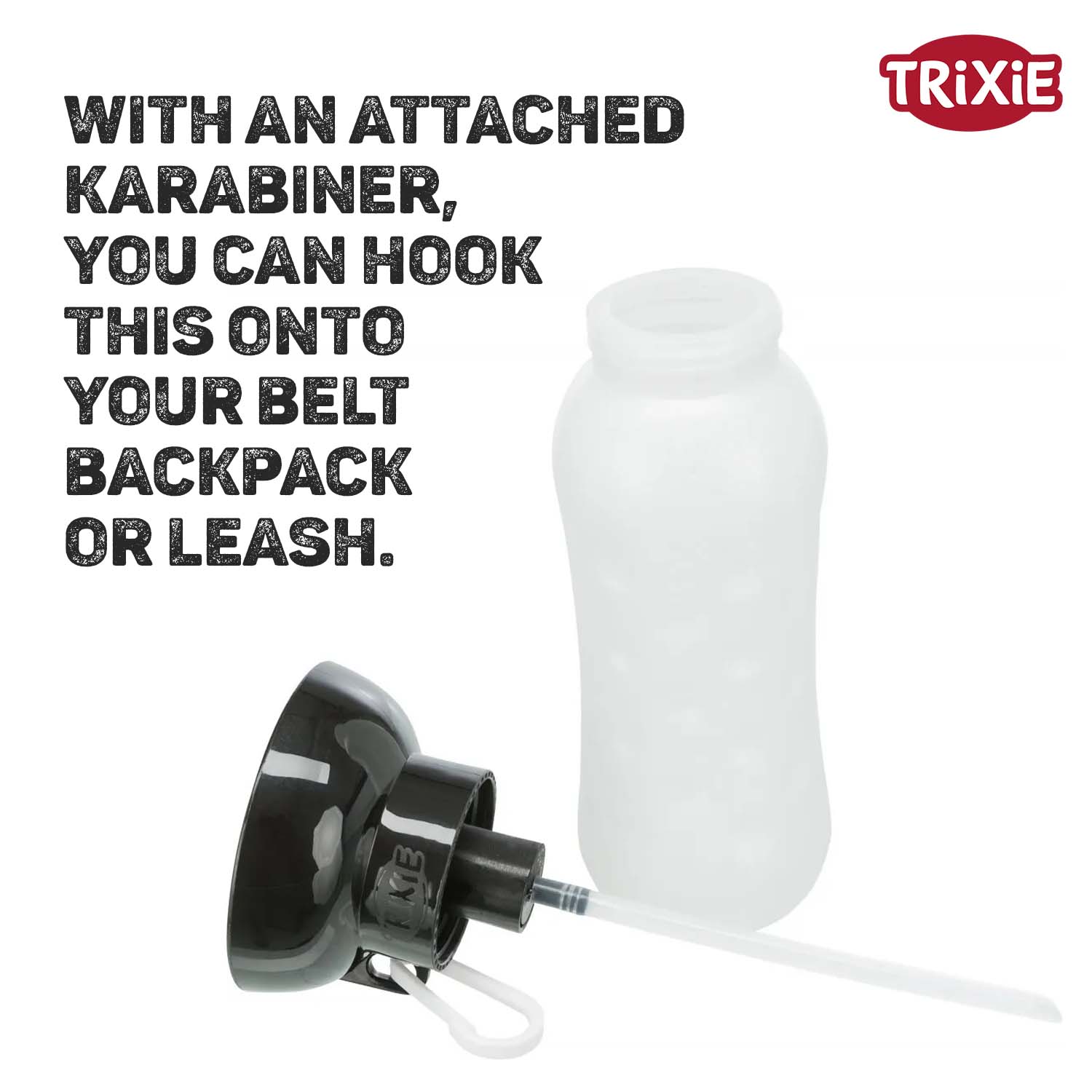 Trixie Travel Bottle with Bowl for Dogs and Cats (Black) Both-Bowls & Feeders Trixie