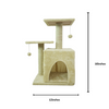 Skatrs Cat Tree with Sisal Rope, Scratching Post, Condo & Hanging Toys for Cats & Kittens (Beige) Cats-Toys Skatrs