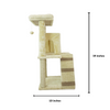 Skatrs Fur Fabric Ladder Jute Rope Scratching Post Cat tree for Cats and Kittens (Beige) Cats-Toys Skatrs