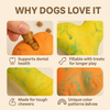 Talking Dog Club Rubber Bone Treat Dispenser Toy for Dogs (Orange) Dogs-Bowls & Feeders Talking Dog Club Dropship