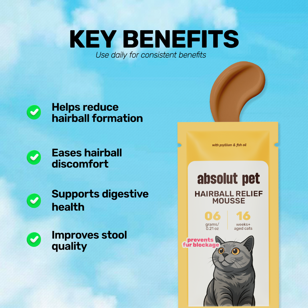 Absolut Pet Hair Ball Relief Creamy Supplements for Cat Cats-Health & Wellness Absolut Pet