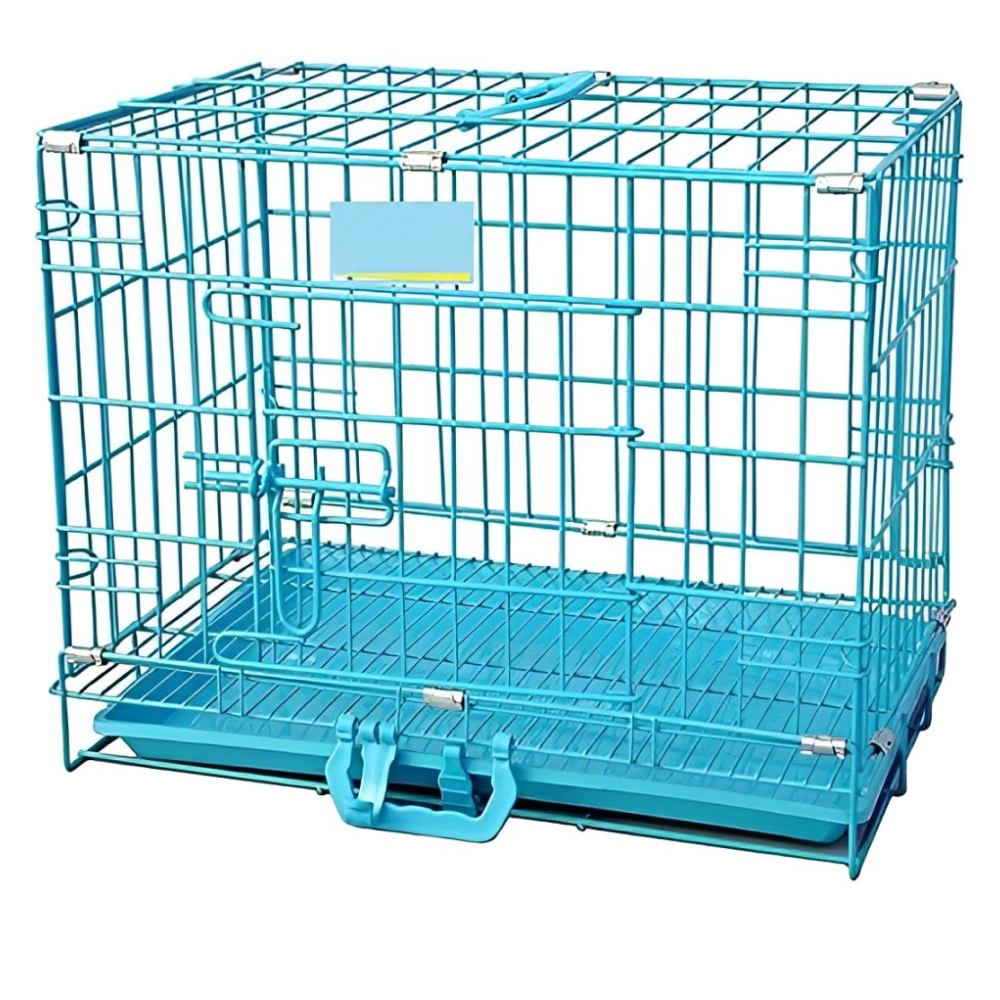 Chullbull Dual Door Heavy Duty Iron Powder Coated with Removable Tray Carrier for Dogs and Cats Both-Bedding, Mats & Travel Supplies Chullbull Dropship L