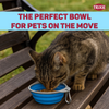 Trixie Foldable Silicon Travel Bowl for Dogs and Cats (Blue/Gray) Both-Bowls & Feeders Trixie