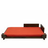 FurryLiving Barkly Bed with Cushion for Dogs (Dark Brown/Red Cushion) Dogs-Furniture FurryLiving Dropship