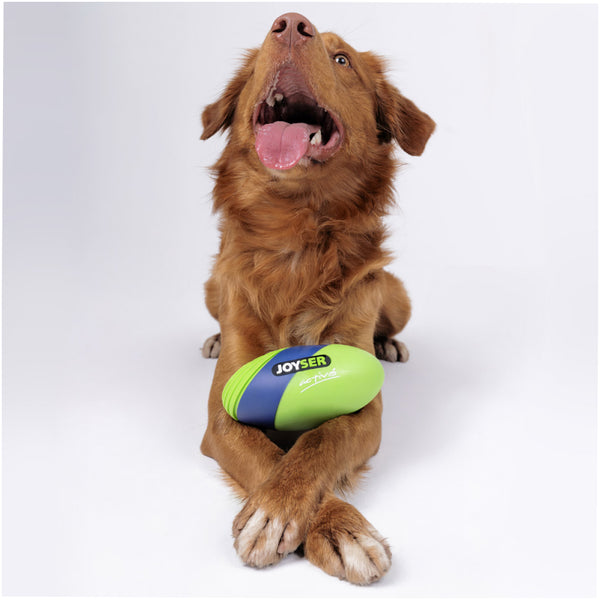 Joyser Active TPU Rugby Ball for Dogs (Blue/Orange)