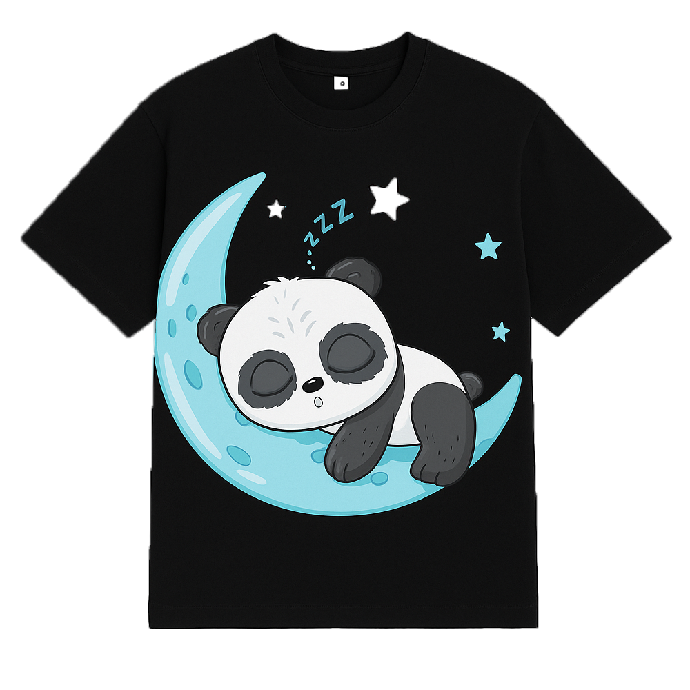 Sleeping Panda Cotton T Shirt for Men and Women Pet Parent-Clothing & Accessories Skatrs