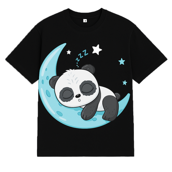 Sleeping Panda Cotton T Shirt for Men and Women