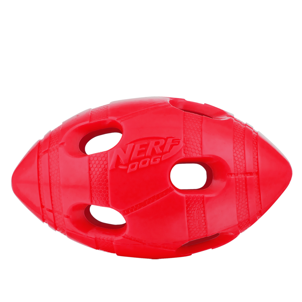 Nerf Bash Treat Football Toy for Dogs (Red) Dogs-Toys Nerf M:4cm