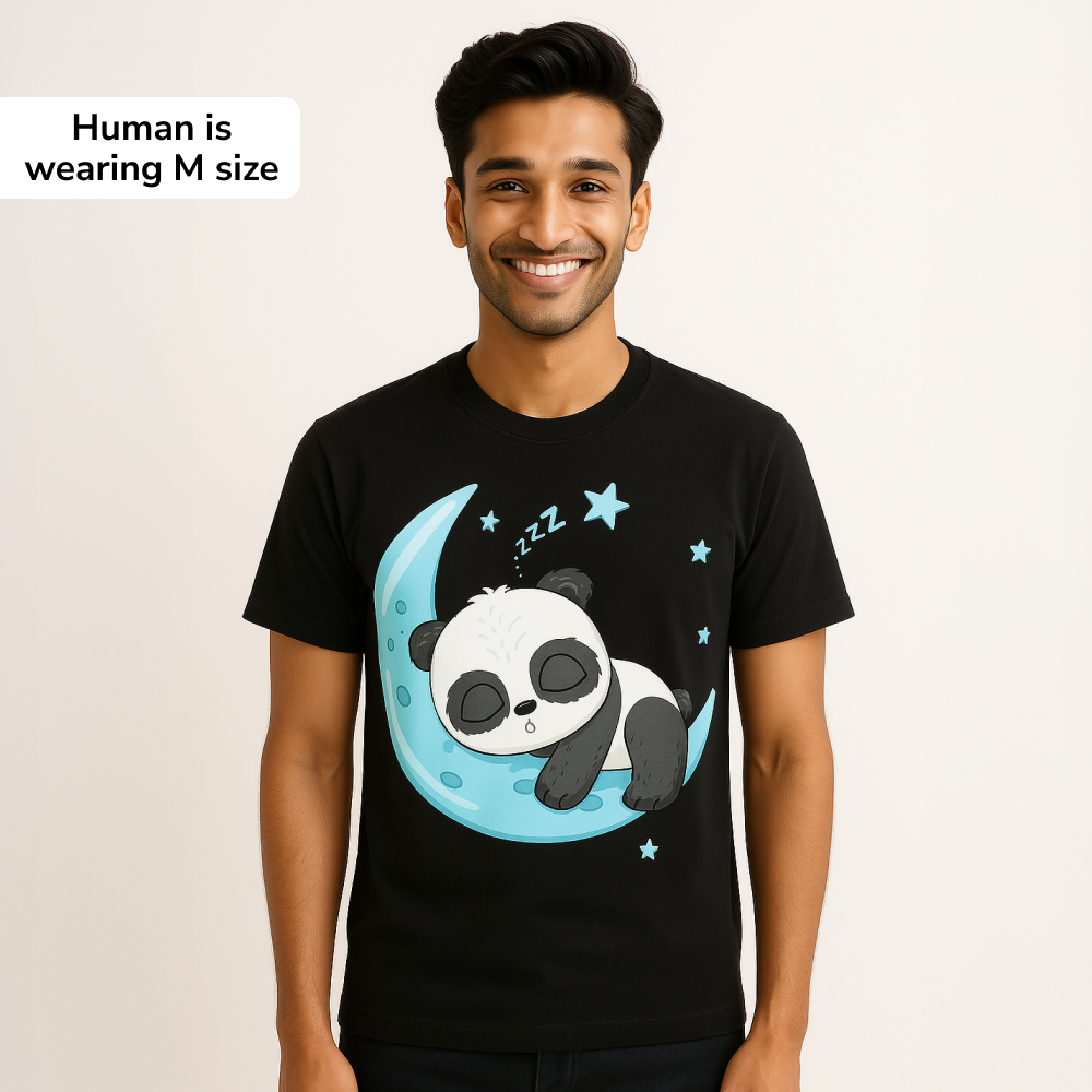 Sleeping Panda Cotton T Shirt for Men and Women Pet Parent-Clothing & Accessories Skatrs
