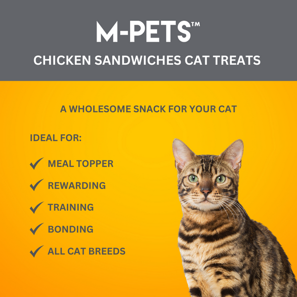 M PETS  Chicken Sandwiches Treats for Cats