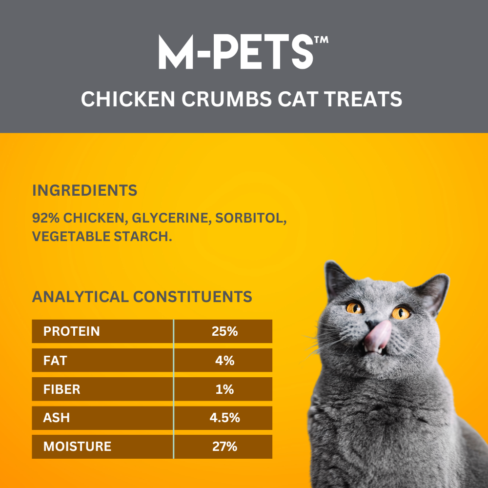M PETS Chicken Crumbs Treats for Cats Cats-Treats & Others M Pets