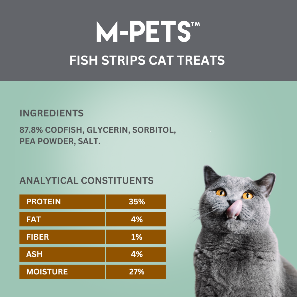 M PETS Fish Strips Treats for Cats Cats-Treats & Others M Pets
