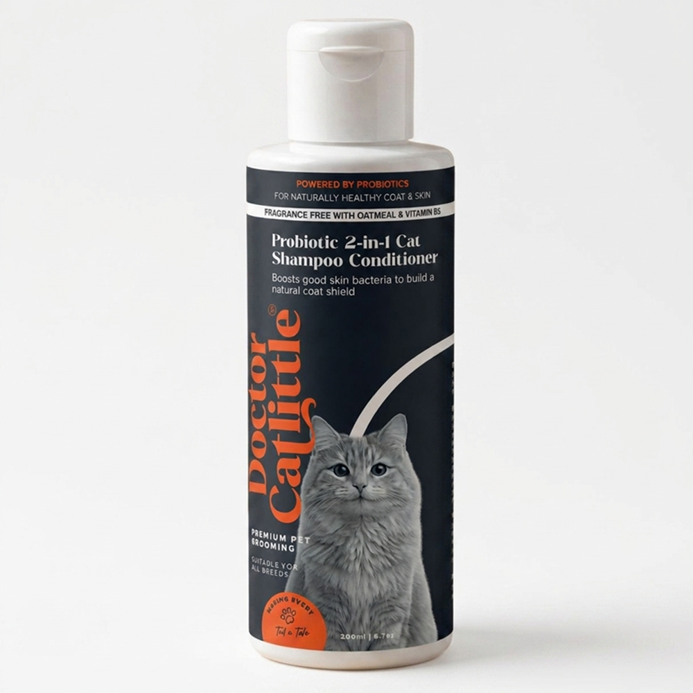 Doctor Catlittle Probiotic Cats 2 in 1 Shampoo Conditioner for Cats Cats-Grooming Supplies Doctor Catlittle Dropship 200mL