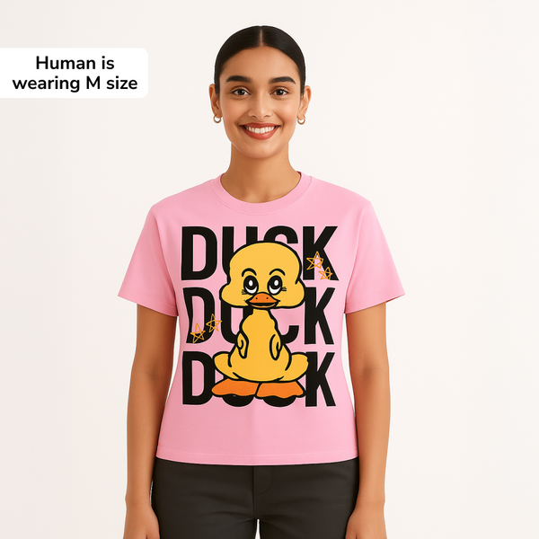 Duck Duck Duck Cotton T Shirt for Men and Women