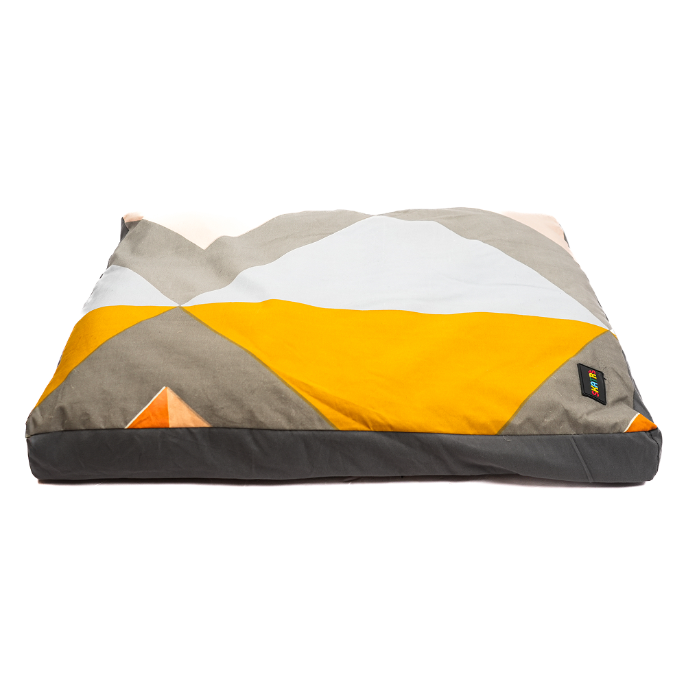 Skatrs Sunshine Snuggle Flat Bed for Dogs & Cats (Yellow) Both-Bedding, Mats & Travel Supplies Skatrs