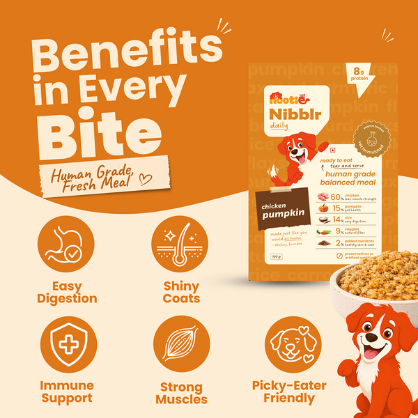 Nootie Nibblr Fresh Wholesome Ready to Eat Meal Daily Chicken Liver with Pumpkin Dog Wet Food