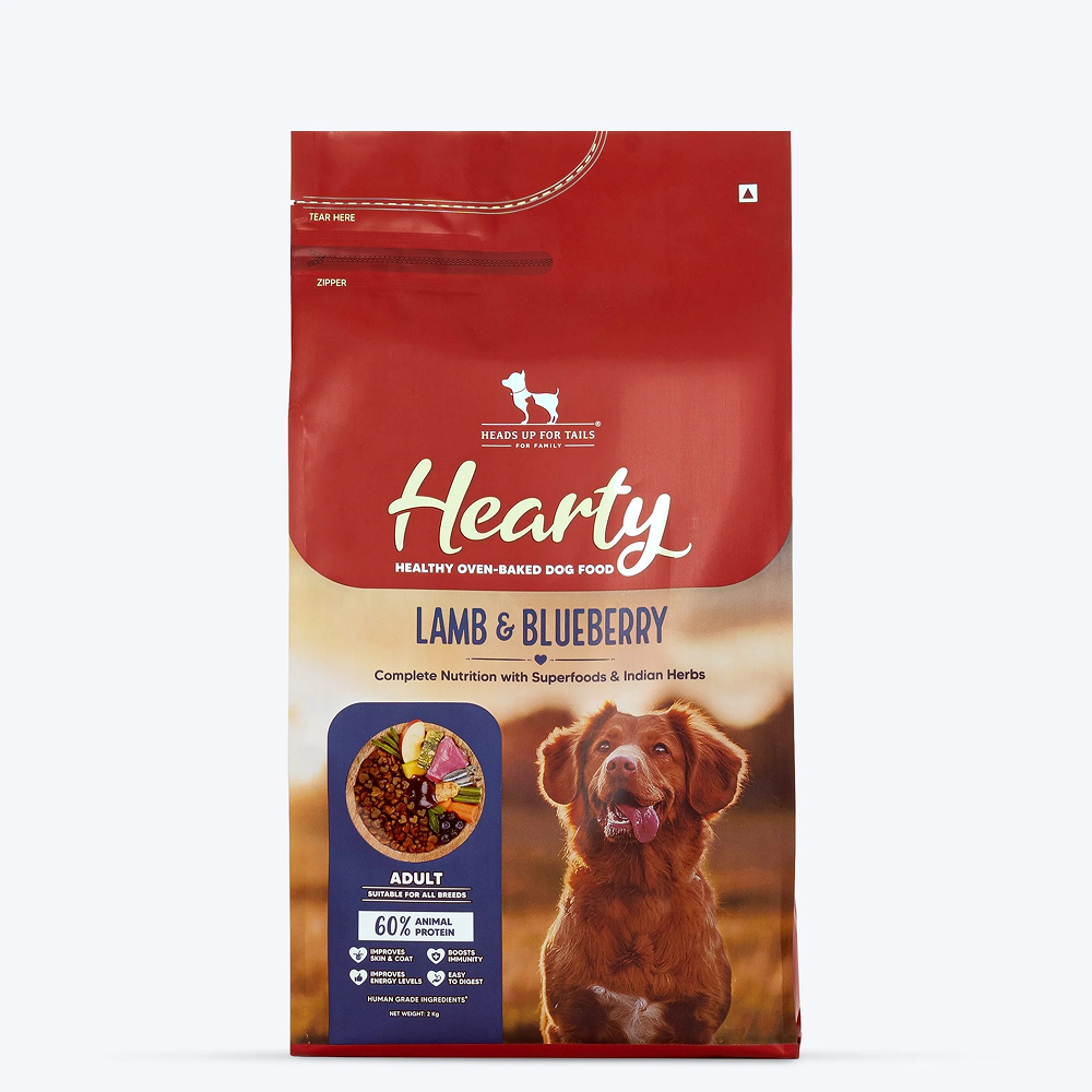 HUFT Hearty Oven Baked Lamb & Blueberry with Superfood Adult Dog Dry Food Dogs- Dry Food Heads Up for Tails 2kg