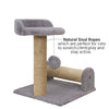 Furrlovers Soft Fur & Dual Jute Rope Scratching Post Tree for Cats (Grey) Cats-Toys Furrlovers Dropship