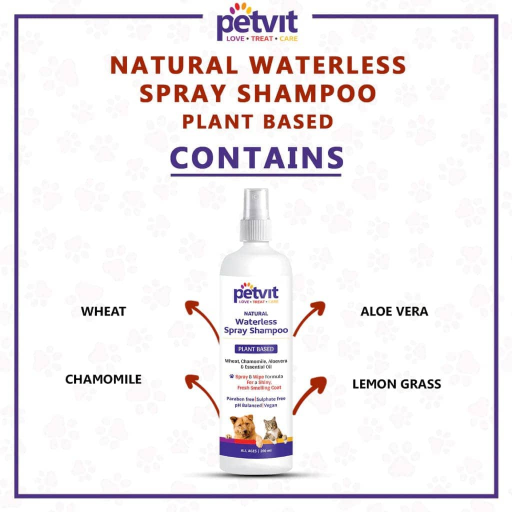 Petvit Natural Waterless Shampoo for Dogs