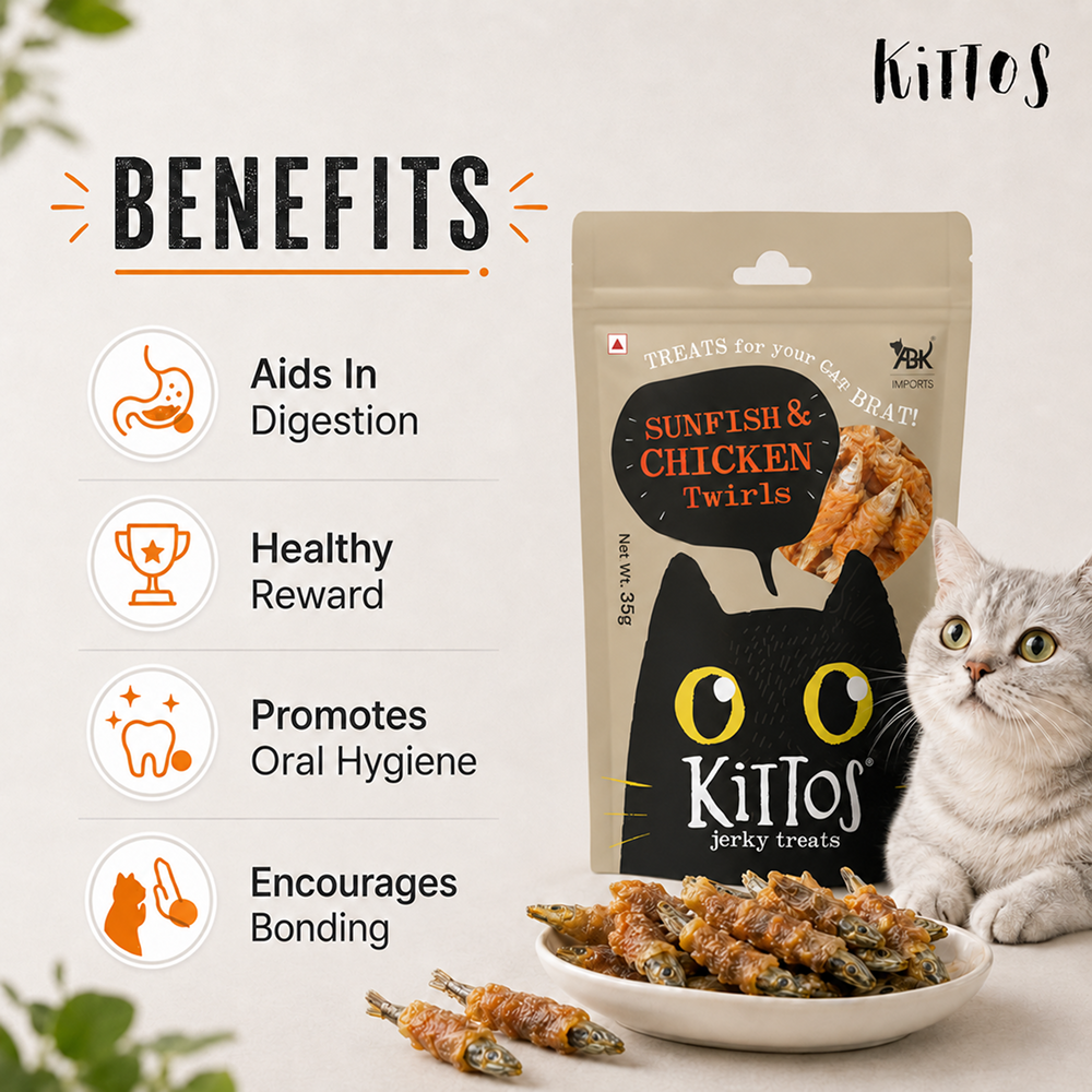 Kittos Purr Fect Sunfish Chicken and Twirls Cat Treats Cats-Treats & Others Kittos