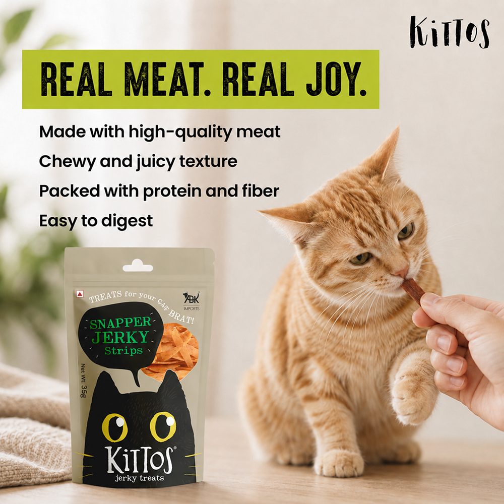 Kittos Purr Fect Snapper Jerky Strips Cat Treats Cats-Treats & Others Kittos