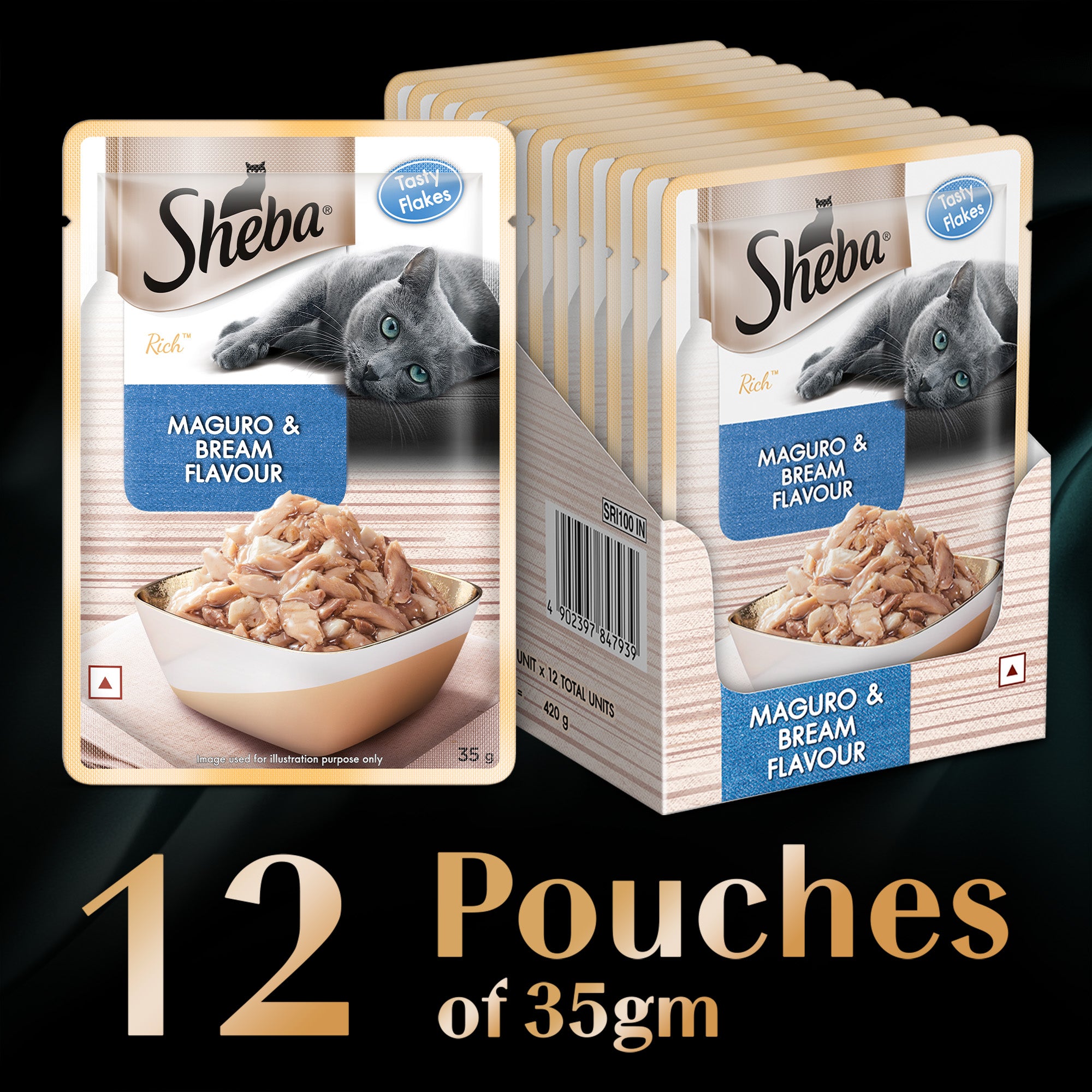 Sheba Maguro & Bream Fish Mix Premium Cat Wet Food