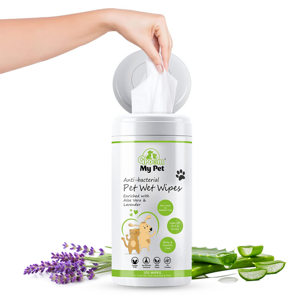 Groom My Pet Anti Bacterial Wet Wipes for Dogs and Cats