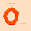 Kibbo Non Toxic Knotted Rubber Ring Chew Toy for Dogs and Cat (Orange) Both-Toys Kibbo