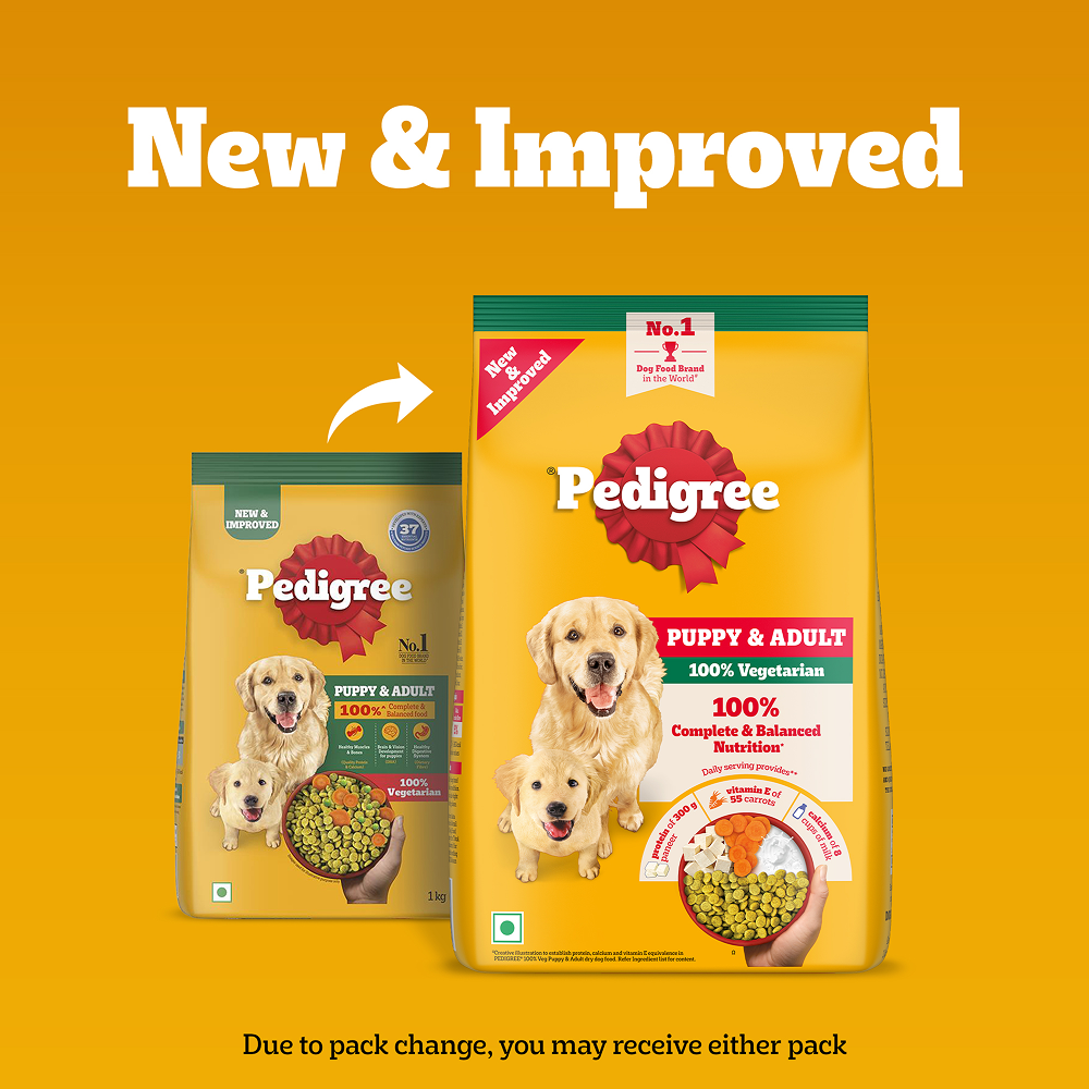 Pedigree Dog Food Combo |100% Vegetarian Dry & Chicken & Liver Wet Dogs- Dry Food Pedigree
