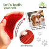 Groom My Pet Bathing & Grooming Hand Brush for Dogs and Cats (Red) Both-Grooming Supplies Groom My Pet Dropship